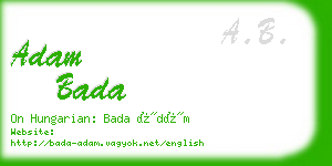 adam bada business card